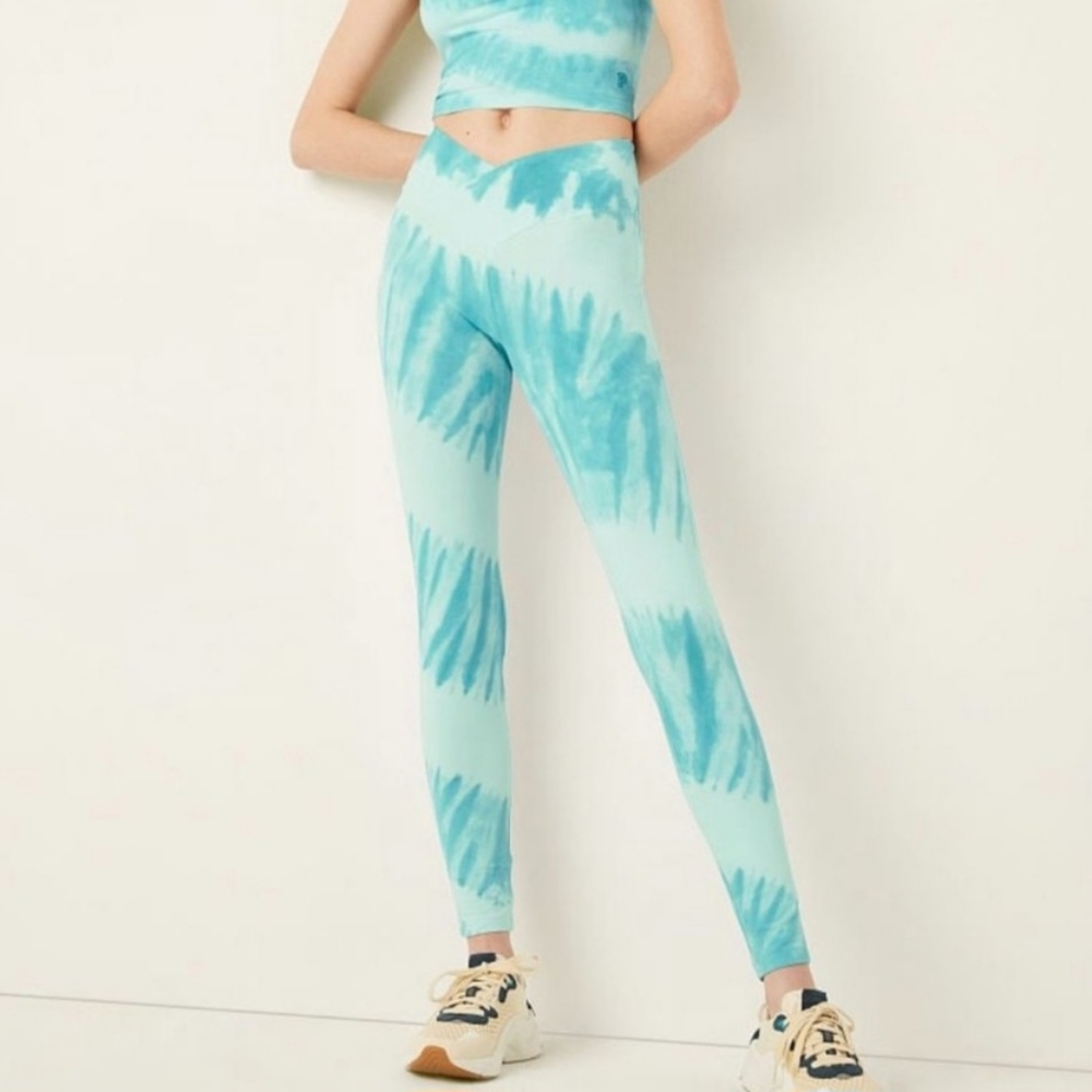 NWT VS Pink Crossover Tiedye Leggings